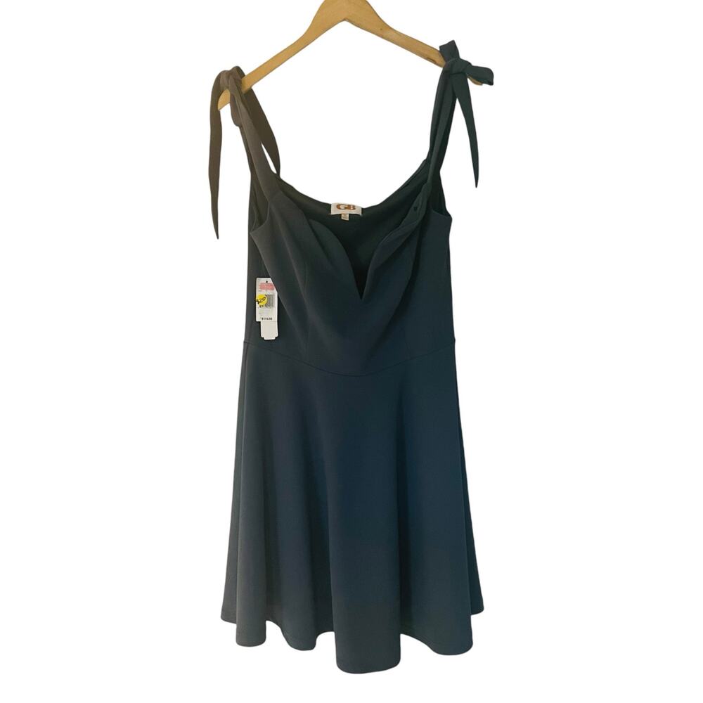 Gianni Bini Teal Tie Shoulder Skater Dress Size XL NWT